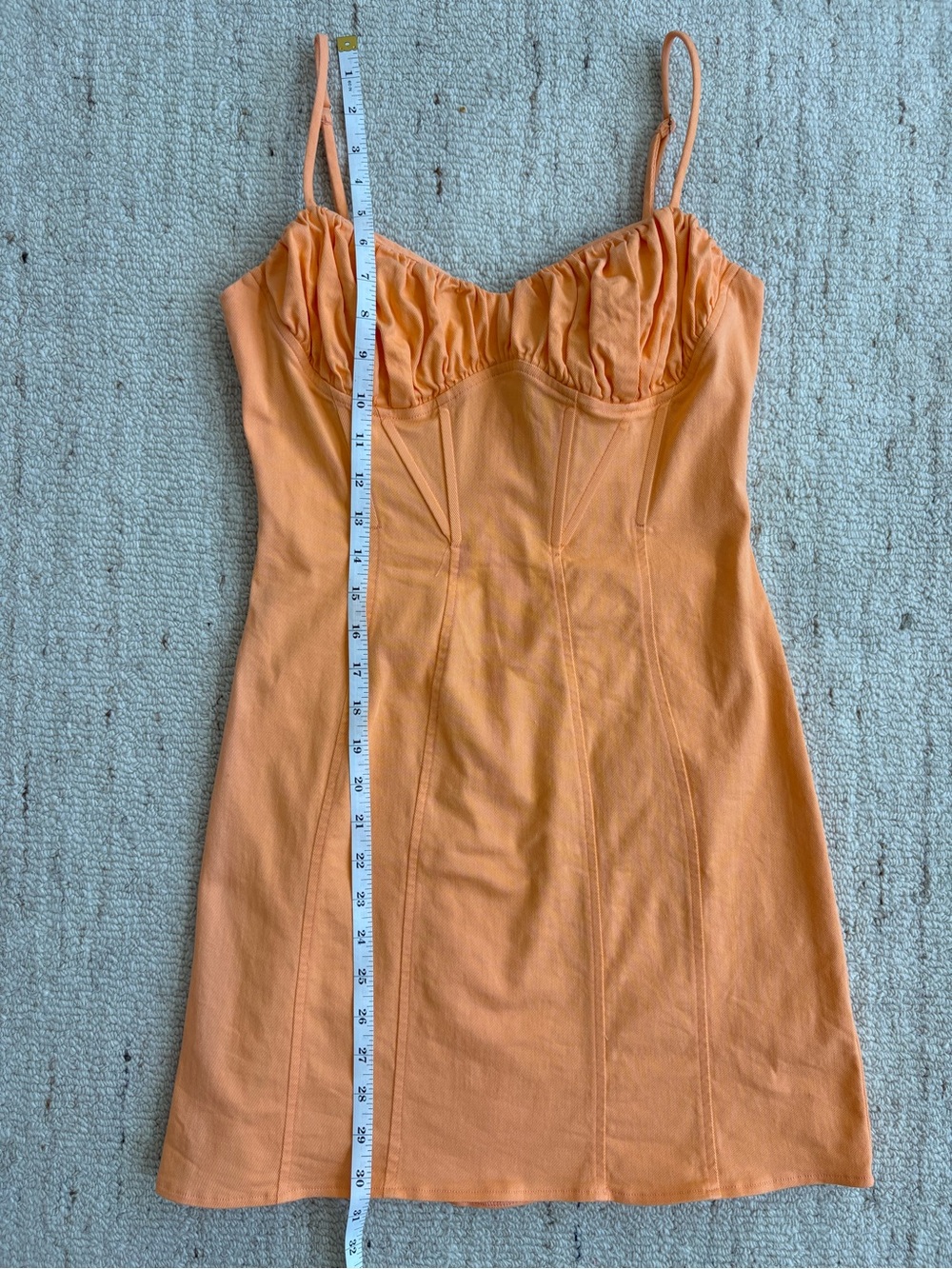 ASTR The Label Vietta Papaya Orange Denim Corset Mini Dress Revolve - M - Picture 11 of 13